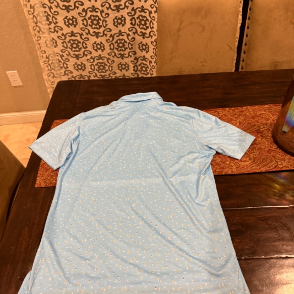 Peter Millar Men's Medium Sailing Away Performance Polo MSRP $110 - Picture 4 of 7